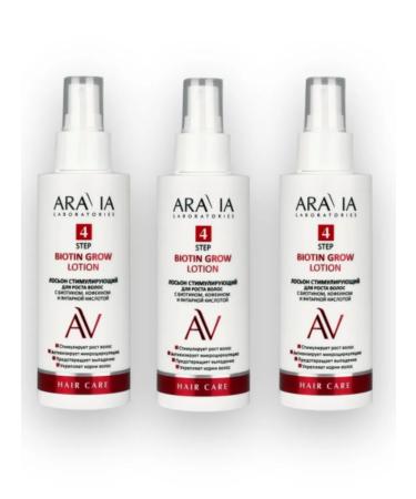 ARAVIA Laboratories Biotin Glow Lotion hair growth lotion 150 ml 3 pcs