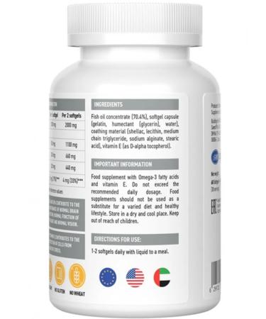 UltraSupps Omega-3 Premium Omega-3 90 capsules - Buy Online on GoSupps.com