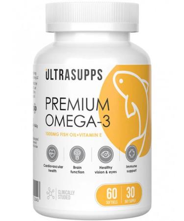 UltraSupps Omega-3 Premium Omega-3 60 capsules - Buy Online on GoSupps.com