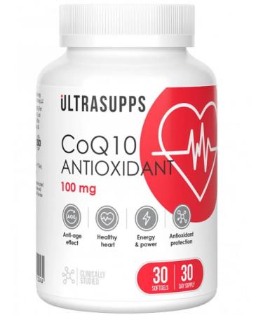 UltraSupps Coenzyme Q10 Coenzyme Q10 100 Mg 30 capsules - Buy Online on GoSupps.com