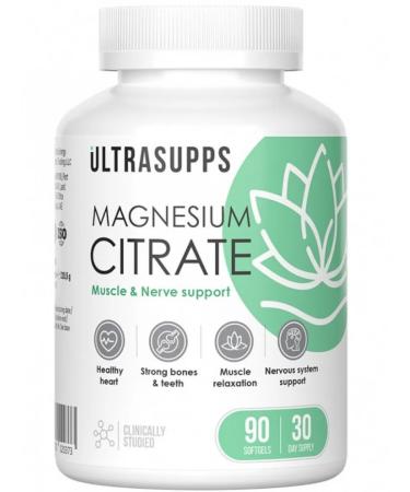 UltraSupps Magnesi Magnesium Citrate 90 capsules - Buy Online on GoSupps.com