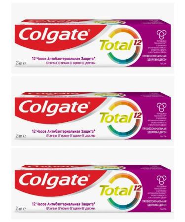 COLGATE Toothpaste total gum health 75 ml x 3 pieces