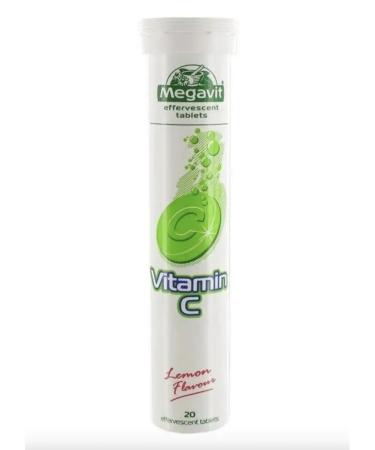 Megavit Vitamini C 80 Mg with a taste of lemon 9 tubes 20 tab - Buy Online on GoSupps.com