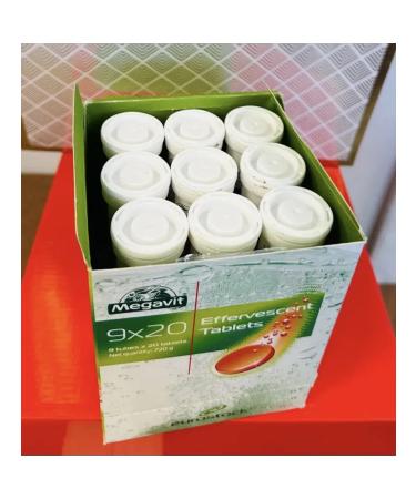 Megavit Vitamini C 80 Mg with a taste of lemon 9 tubes 20 tab - Buy Online on GoSupps.com