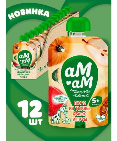 AM-AM Puree fruit and vegetable "pumpkin apple and pear"