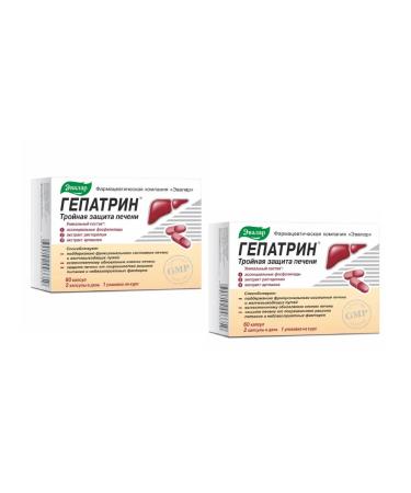 Evalar Hepatrine 60 capsules 2 pcs - Buy Online on GoSupps.com