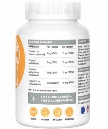 UltraSupps B vitamins B Vitamin B Complex 30 capsules - Buy Online on GoSupps.com