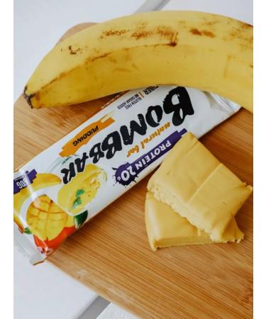 BombBar Protein bar 60 g of banana-mango 1pc - Buy Online on GoSupps.com