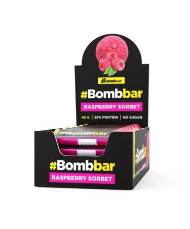 BombBar Flapped Baton 40g raspberry sorbet 30 pcs