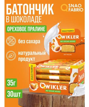Snaq Fabriq Qwikler Batons without sugar "Orekhovaya Plin" 30pcs of 35g