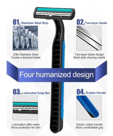 YUNCHI Disposable men's razor 5 pcs - Buy Online on GoSupps.com