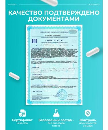 VivaForte Zinc picoline 90 capsules - Buy Online on GoSupps.com