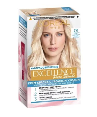 L'Oreal Cream-color hair Excellence Pure Blonde Tone 01