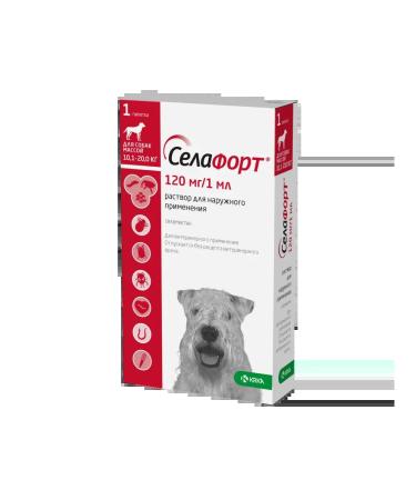 SELAFORT Drops for dogs 10.1-20 kg from fleas 1ml
