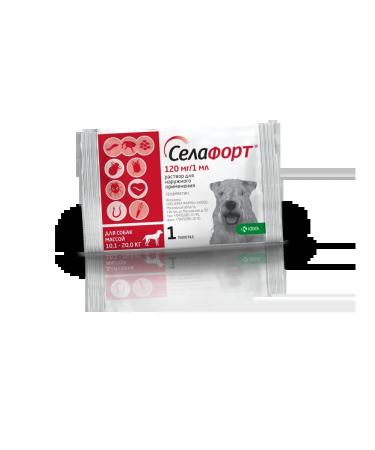 SELAFORT Drops for dogs 10.1-20 kg from fleas 1ml - Buy Online on GoSupps.com
