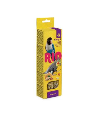 RIO Sticks for medium parrots with honey and nuts 2x75 g