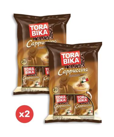 ToraBika Coffee soluble cappuccino in bags 2 block of 20pcs - Buy Online on GoSupps.com