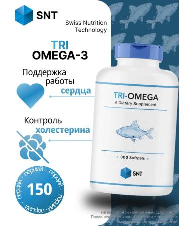 SNT Swiss Nutrition Technology Omega 3 Fisheries Tri-MEGA 500 250 1050 mg 300 capsules