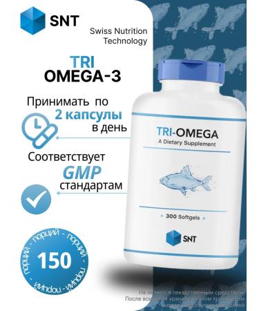 SNT Swiss Nutrition Technology Omega 3 Fisheries Tri-MEGA 500 250 1050 mg 300 capsules - Buy Online on GoSupps.com