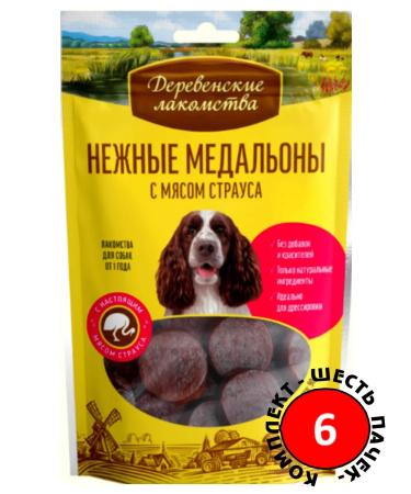 Country delicacies A treat for a dog with ostrich meat 6 pcs