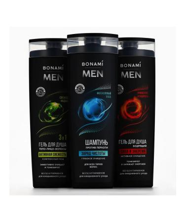 BONAMI Shower gel invigorating for men strength and energy - Buy Online on GoSupps.com