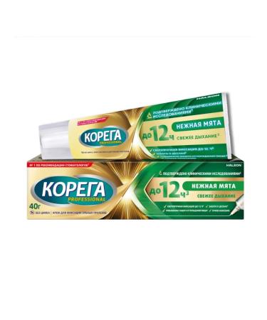 Korega Cream for fixing dentures delicate mint 40 g - Buy Online on GoSupps.com