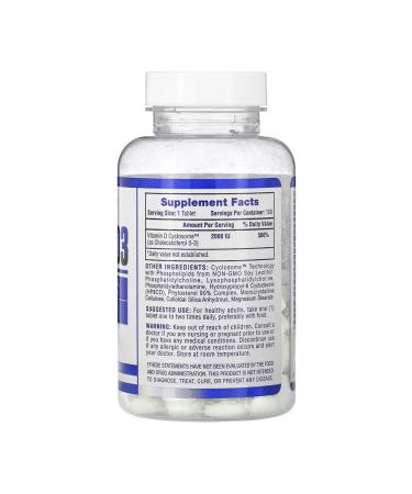Hi-Tech Pharmaceuticals Vitamin D3 2000 IU 100 tab. Hi-Tech USA - Buy Online on GoSupps.com