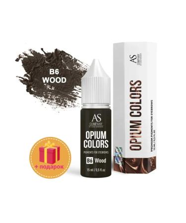 AS COMPANY BY ALINA SHAKHOVA AS-Company B6 Wood Permanent Makeup Pigment for Eyebrows (Opium Colors) 15 ml