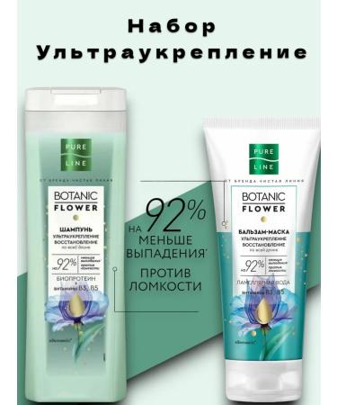 Pure Line Set of shampoo and hair mask ultra -strews