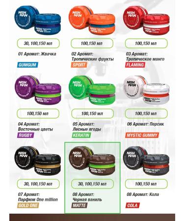 NISHMAN Hair wax 08 MATTE 150 ml - Buy Online on GoSupps.com