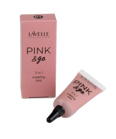 LavelleCollection Lipstick tint for lips and eyes blush Pink & Go 3 in1 01 - Buy Online on GoSupps.com