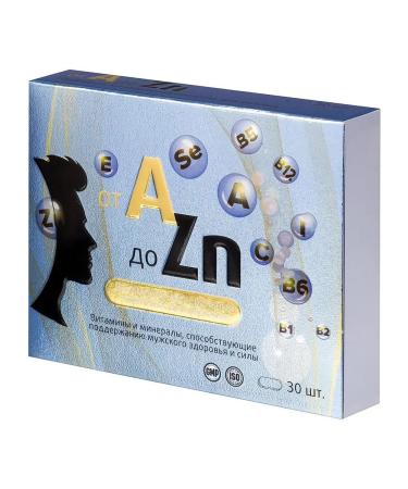 Kvadrat-S LLC A -Zn vitamin complex for men N30 900 mg - 2 pcs - Buy Online on GoSupps.com