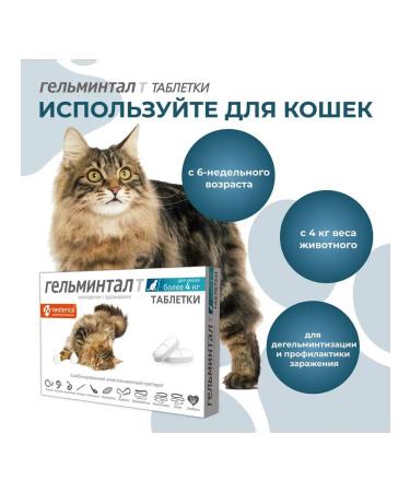 Neoterica Helminestal tablets for cats of more than 4 kg 2 pcs - Buy Online on GoSupps.com