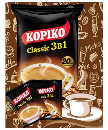 Coffee 3 in 1 kopiko classic 1 pc *20 pack - Buy Online on GoSupps.com