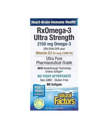 Natural Factors RXOMEGA-3 with vitamin D3 and omega 3 60 capsules