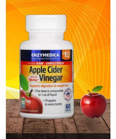 enzymedica Apple vinegar 60 capsules - Buy Online on GoSupps.com