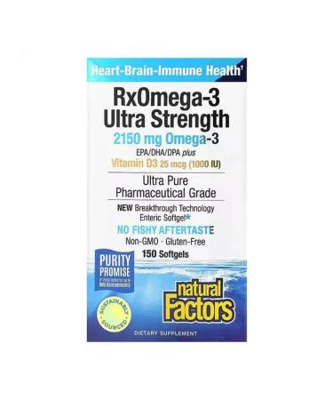 Natural Factors Omega-3 with vitamin D3 150 gel capsules