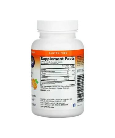 Symbiotics Colostrum plus orange cream 120 chewing tablets - Buy Online on GoSupps.com