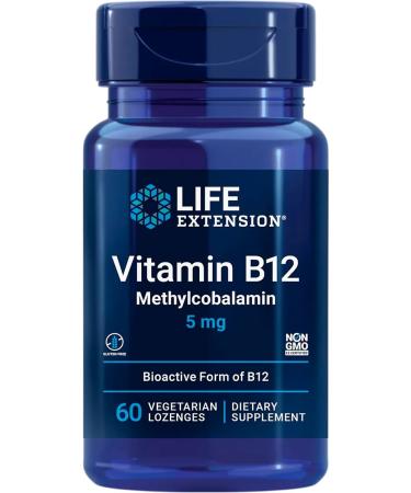 Life extension Vitamin B12 Methylcobalamin group B 5mg 60 loafers