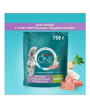 PURINA ONE Dry food for domestic cats 750g turkey - Buy Online on GoSupps.com