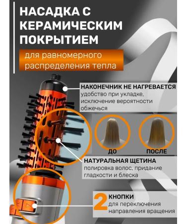 MIX MOLE Feng Brush Stayler with rotation and ionization for hair 2 in 1 - Buy Online on GoSupps.com