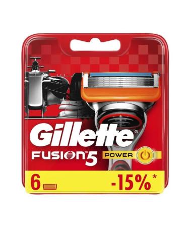 GILLETTE Fusion Power 6 pcs replacement cassettes - Buy Online on GoSupps.com