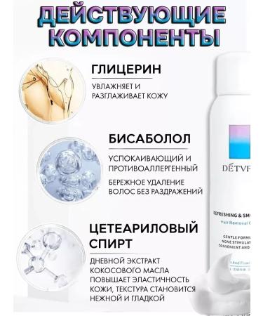 DETVFO Hair depilation spray without pain and irritation - Buy Online on GoSupps.com