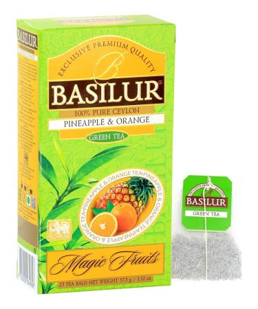 Basilur Tea in bags green anans and orange