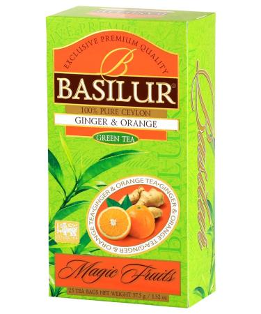 Basilur Green ginger and orange tea in bags - Buy Online on GoSupps.com