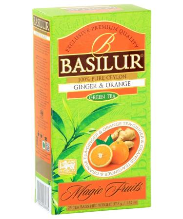 Basilur Green ginger and orange tea in bags - Buy Online on GoSupps.com