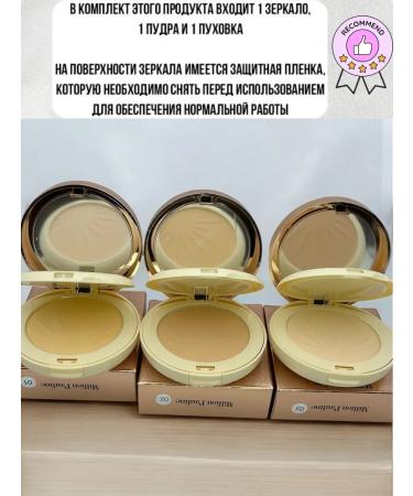 LuNa Cosmetics Facial powder 3B1 with a mirror matting compact 02 - Buy Online on GoSupps.com