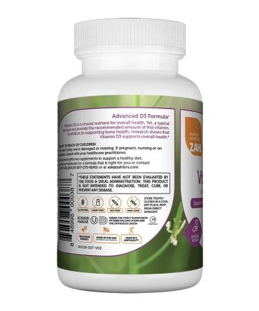 Zahler Vitamin D3 75 g (3000 IU) 120 soft tablets - Buy Online on GoSupps.com