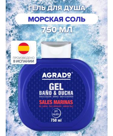 Agrado Shower gel + foam for a bath sea salt 2 in 1 750 ml