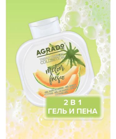 Agrado Shower gel + bath foam 2 in 1 ripe melon 750 ml - Buy Online on GoSupps.com
